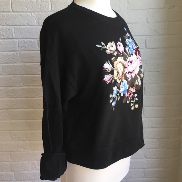 Floral embroidered sweatshirt - Picture 3 of 3